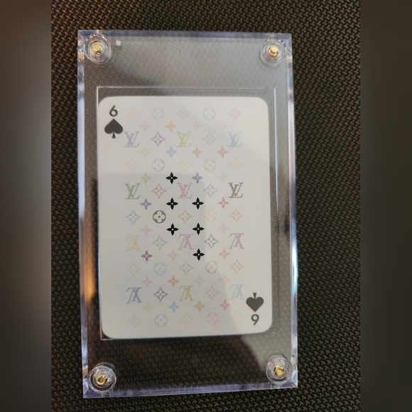 Auth. LOUIS VUITTON White MURAKAMI 6 OF SPADES PLAYING CARD - Picture 1 of 5